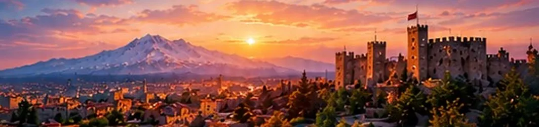 Gün batımında Kayseri ve Erciyes